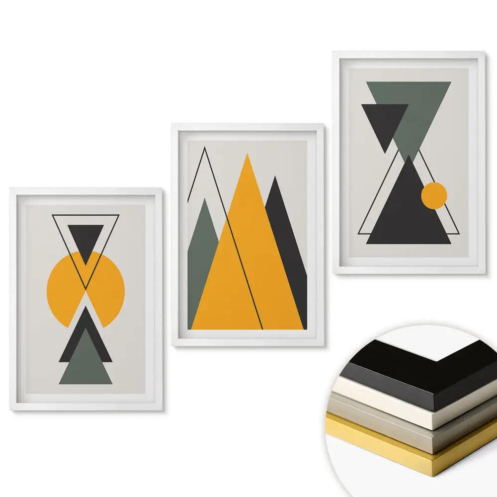 Keretezett triptichon Geometria modern változatban