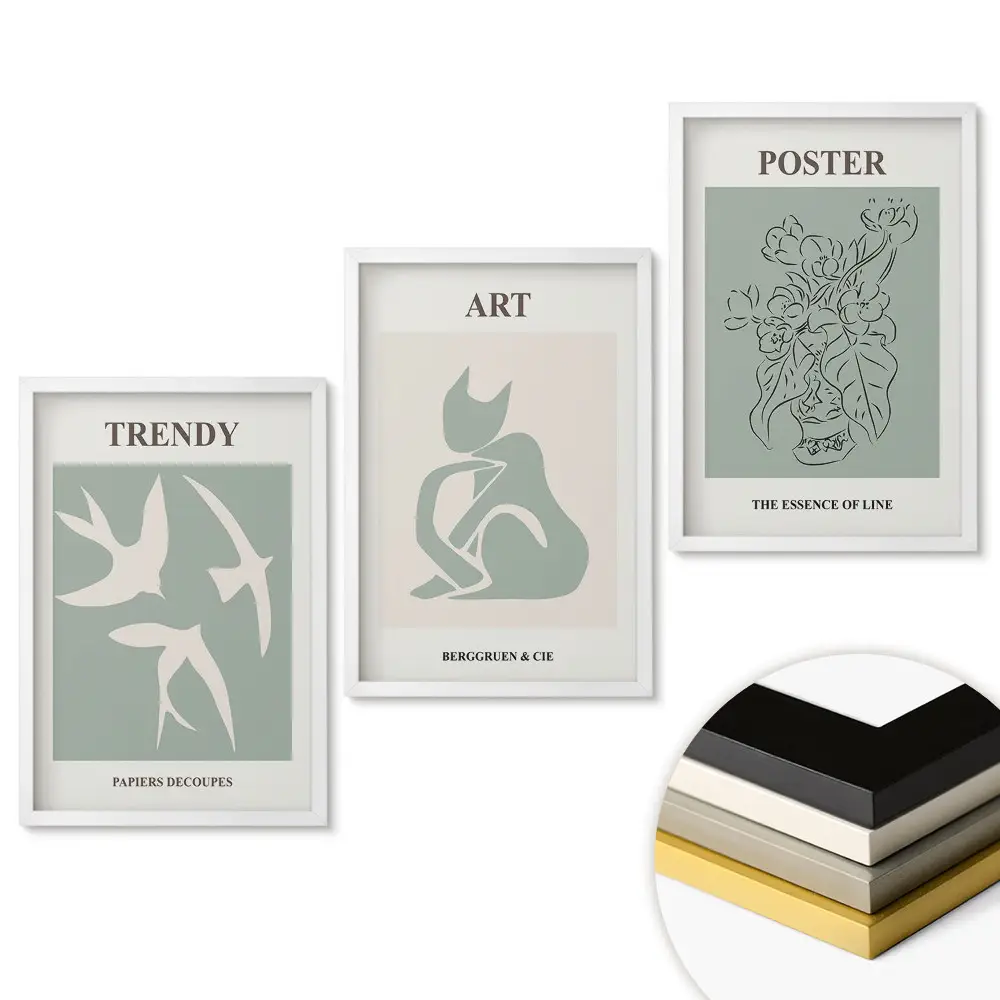 Keretezett kép szett Modern grafika visszafogott színekben