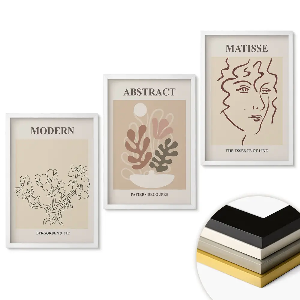 Keretezett kép szett Modern művészet minimalista stílusban