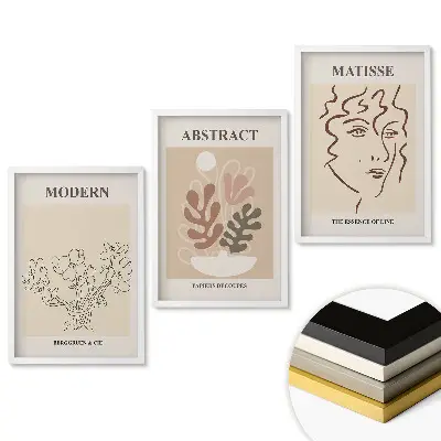 Keretezett képszett modern minimalista stílusban