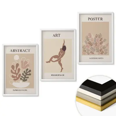 Keretezett kép szett Modern grafika visszafogott színekben