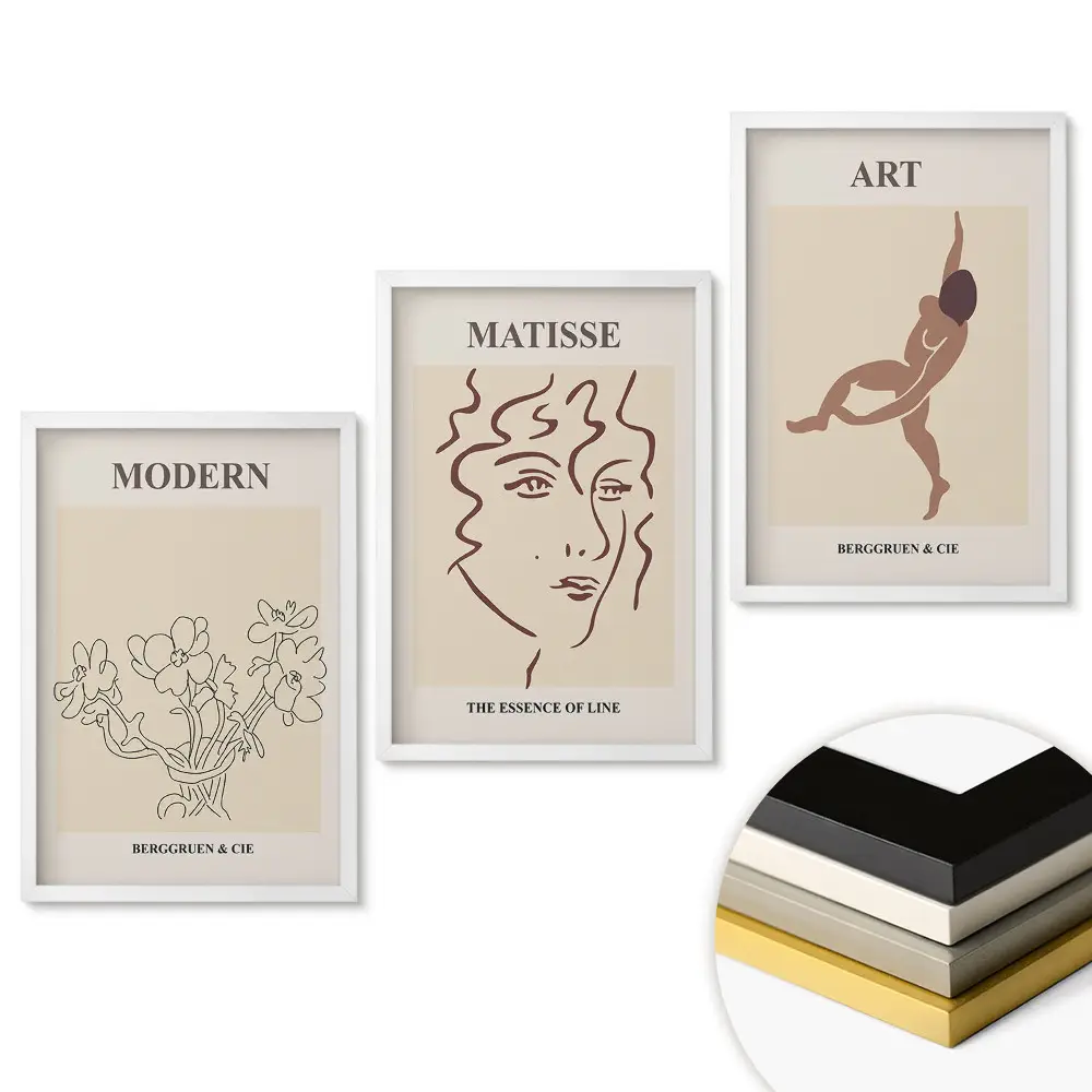 Keretezett triptichon Modern inspirációk az absztrakt művészetben