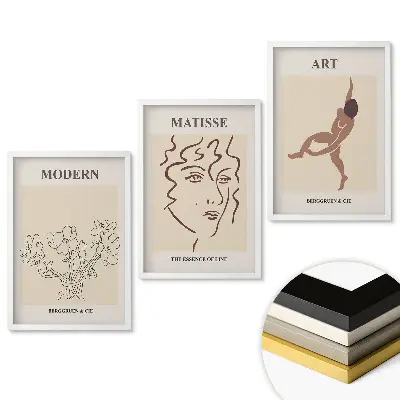 Keretezett triptichon Modern inspirációk az absztrakt művészetben