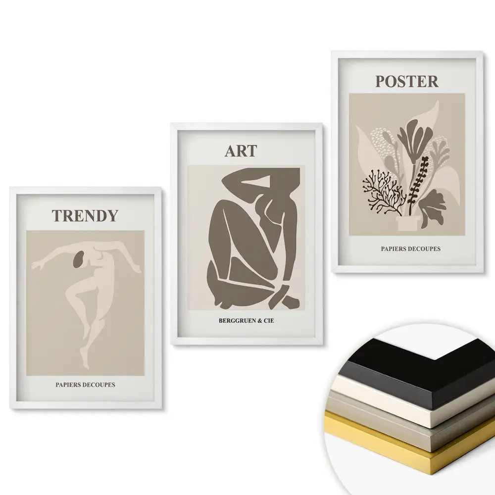 Keretezett kép szett Modern grafika visszafogott színekben