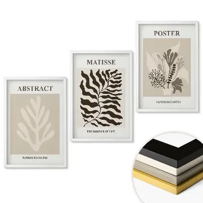 Keretezett kép szett Modern grafika visszafogott színekben