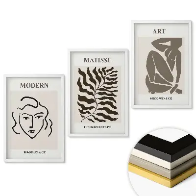 Keretezett triptichon Minimalista inspirációk a modern művészetben