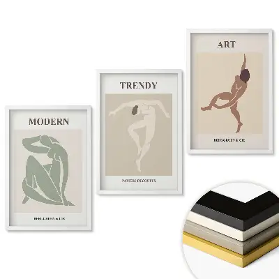 Stílusos grafika modern keretezett képszett