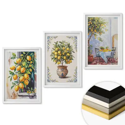 Citrus inspirációk a dekoratív művészetben keretezett képszett