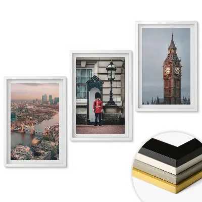 Keretezett londoni látkép triptichon három részes falikép