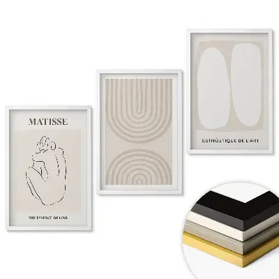 Keretezett kép szett Modern művészet minimalista stílusban