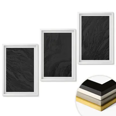 Minimalista fekete hátterű keretezett képszett