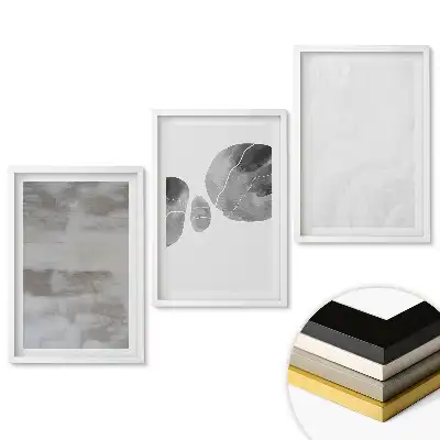 Minimalista grafika szürke árnyalatokban keretezett képszett