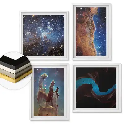 Kozmikus szépség galaxisok és ködök fali kép összeállítás