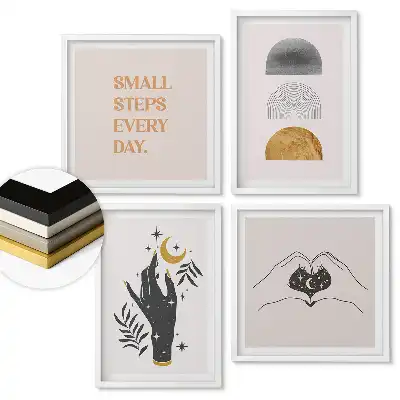 Kozmikus inspirációk minimalista fali kép összeállítás
