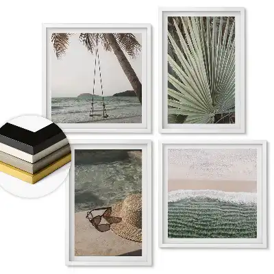 Fali kép összeállítás Nyári emlékek a vízparton és a tengerparton