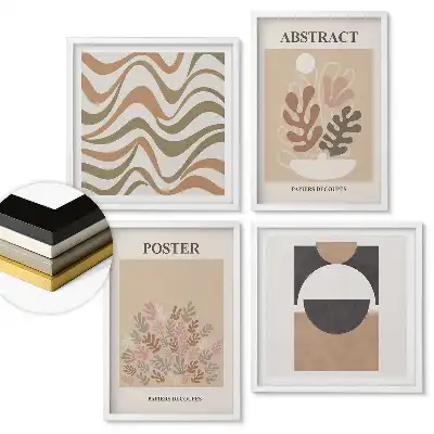 Fali kép összeállítás Modern grafika visszafogott színekben