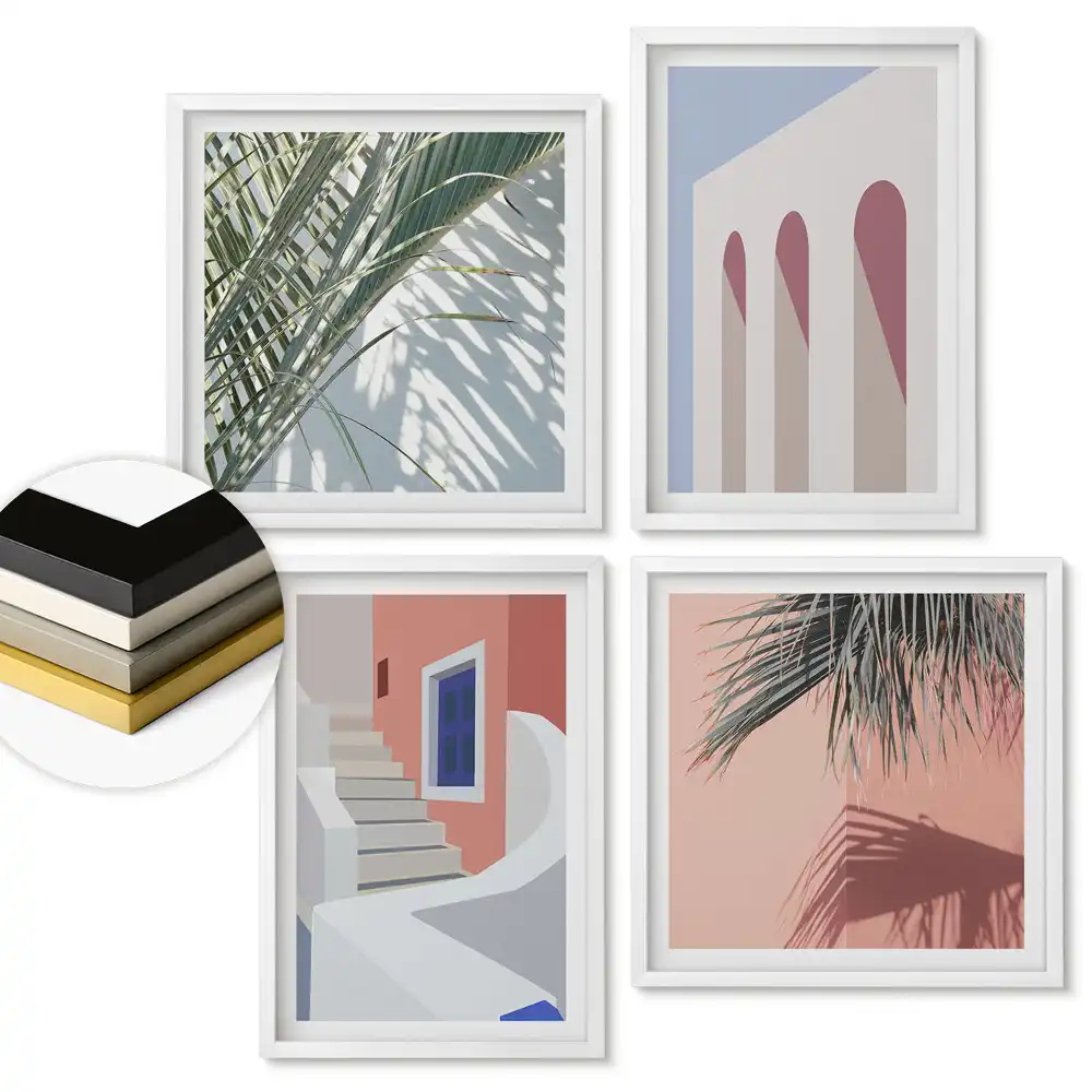Fali kép összeállítás Modern grafika pasztell színekben