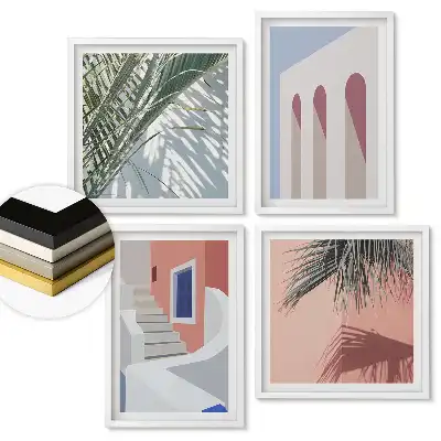 Fali kép összeállítás Modern grafika pasztell színekben