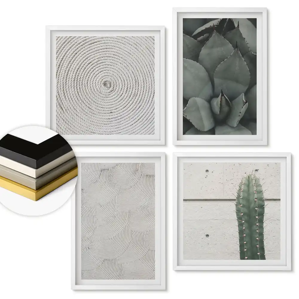Fali kép összeállítás Növényi inspirációk minimalista stílusban