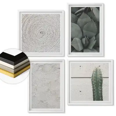 Fali kép összeállítás Növényi inspirációk minimalista stílusban