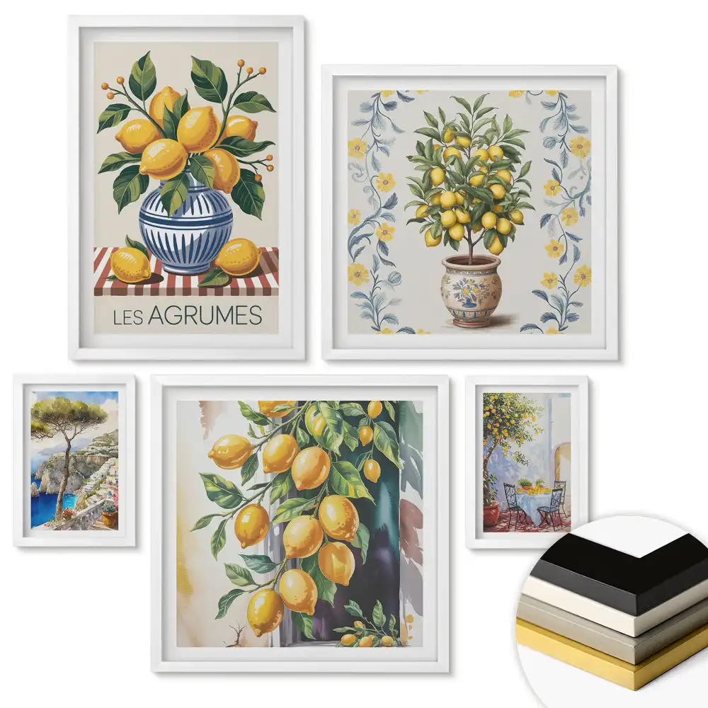 Citrusos inspirációk a természet színeiben fali galéria készlet