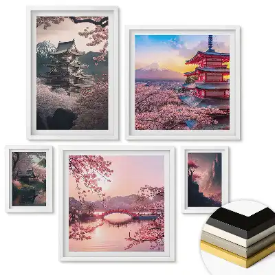 Fali galéria készlet Japán tájai a tavaszi fényben