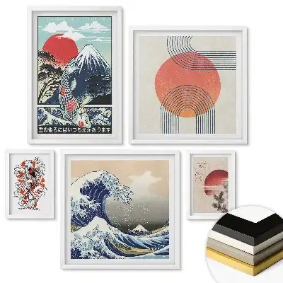 Fali galéria készlet Japán művészet modern stílusban
