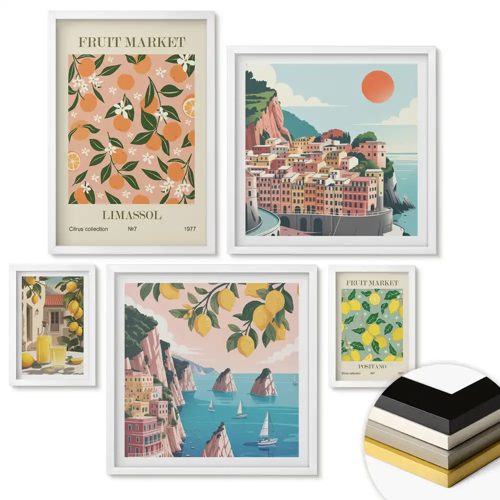 Fali galéria készlet A természet harmóniája modern stílusban