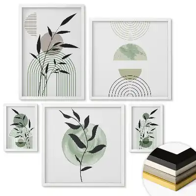 Fali galéria készlet Növényi inspirációk minimalista stílusban