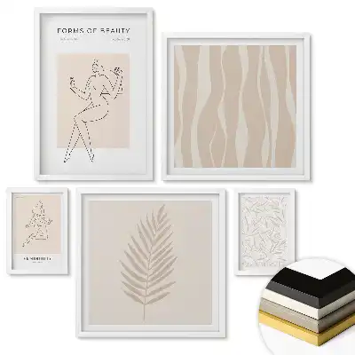 Többrészes keretezett kép minimalista elegancia stílusban