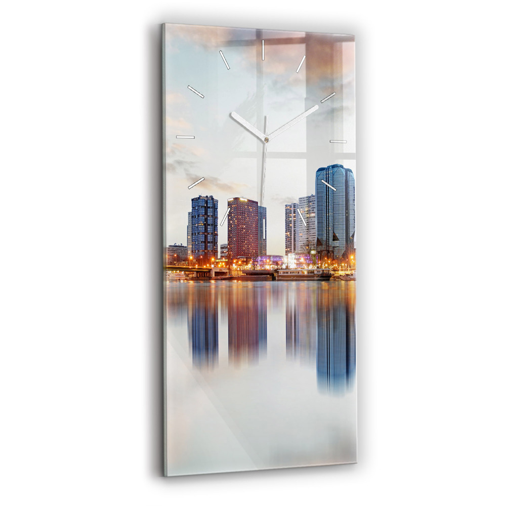 Négyszögletes üvegóra Panoráma az Eiffel-toronnyal