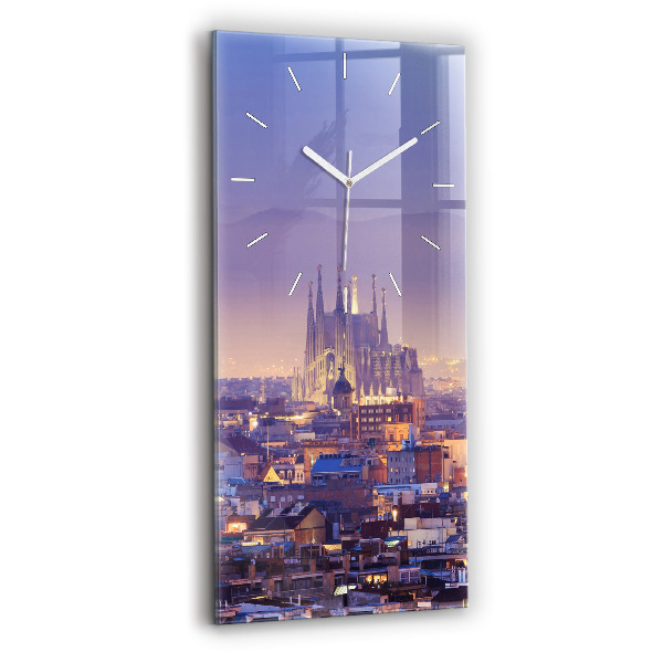 Téglalap alakú üvegóra Barcelona látképe