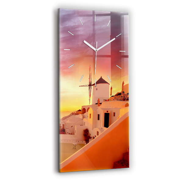 Négyszögletes üvegóra Régi szélmalom Santorinin