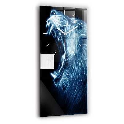 Négyszögletes üvegóra Vad oroszlán