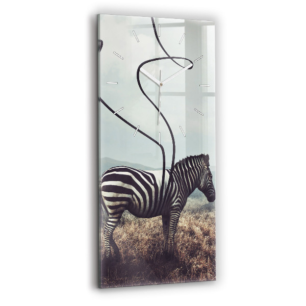 Négyszögletes üvegóra Zebra - Absztrakció