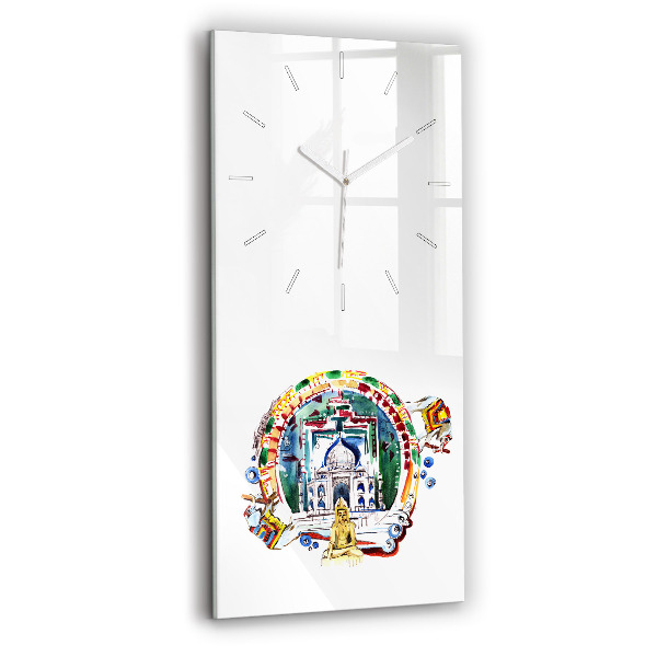 Téglalap alakú üvegóra Buddha festmény egy templomban