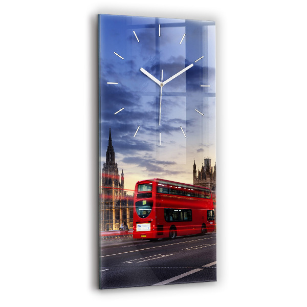 Téglalap alakú üvegóra Piros londoni busz