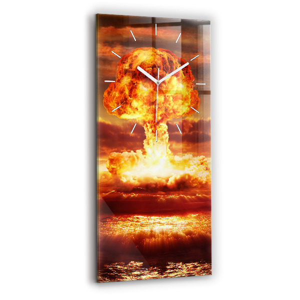 Négyszögletes üvegóra Atombomba robbanás