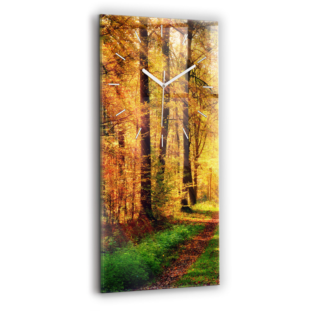 Négyszögletes üvegóra Őszi erdei táj