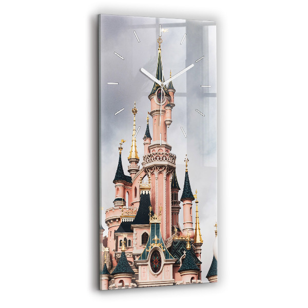 Négyszögletes üvegóra Disneyland kastélya Párizsban