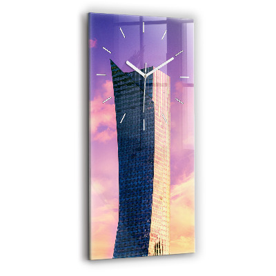 Téglalap alakú üvegóra Felhőkarcoló Varsóban