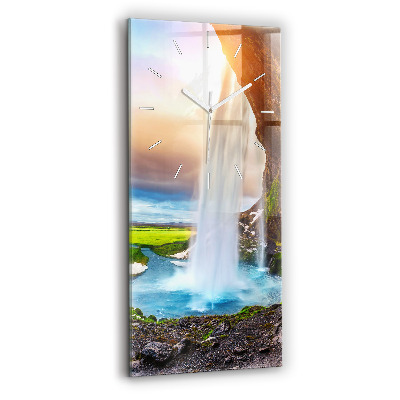 Négyszögletes üvegóra Vízesés Izlandon