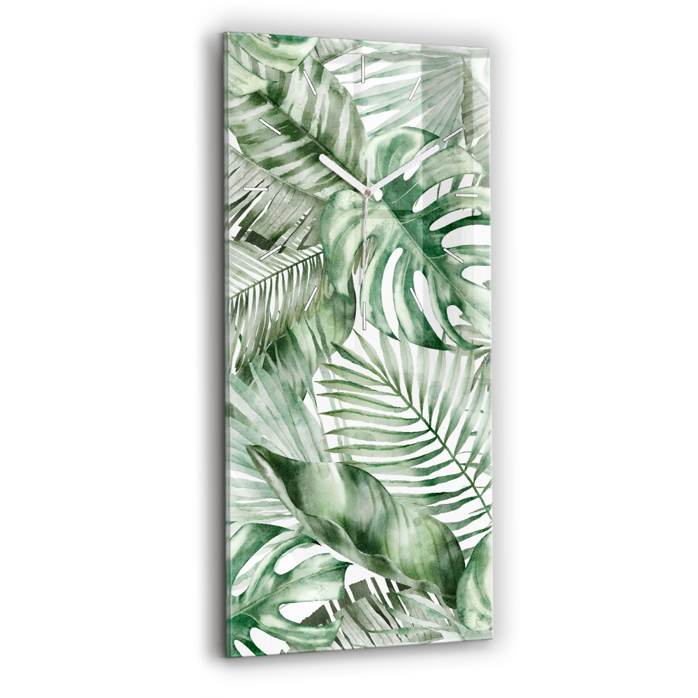 Téglalap alakú üvegóra Festett növényi levelek