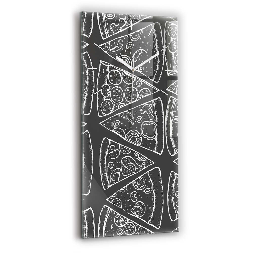 Téglalap alakú üvegóra Festett pizza