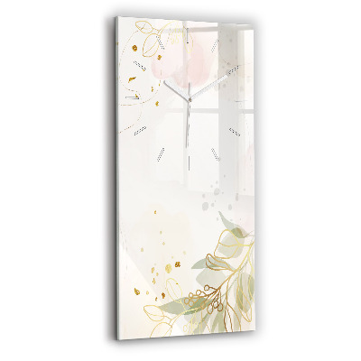 Négyszögletes üvegóra Pasztell absztrakt