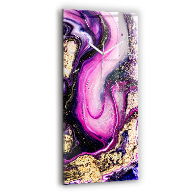 Négyszögletes üvegóra Absztrakt márvány