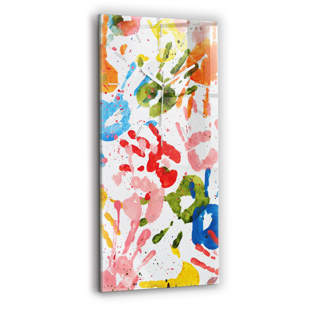 Téglalap alakú üvegóra Gyermekek kézlenyomatai