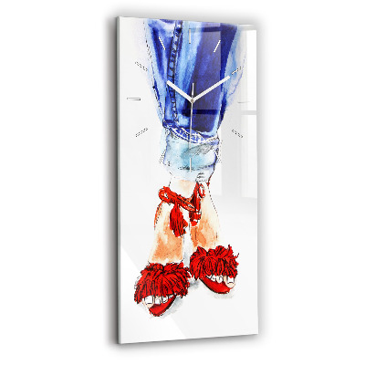 Négyszögletes üvegóra Női kitűzők