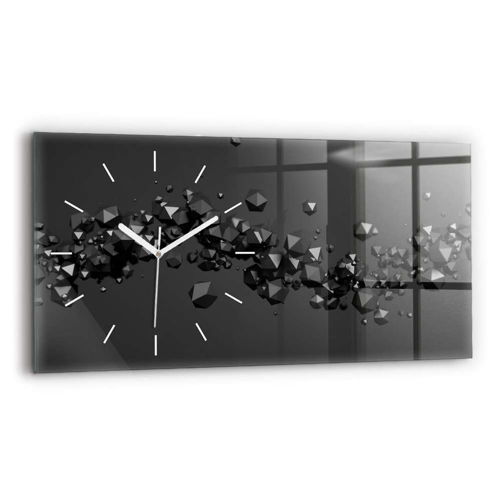 Vízszintes üvegóra Fekete absztrakció