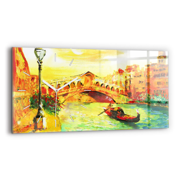 Vízszintes üvegóra Velence Rialto-híd